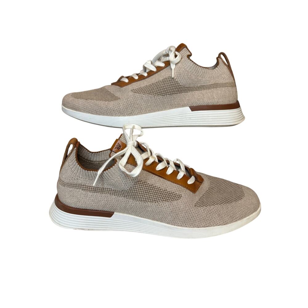 Wolf & Shepherd SupremeKnit Trainer Sneakers Men’s Sz 12 Mocha Brown White Shoes